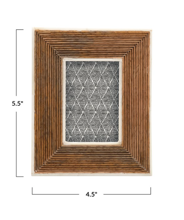 Hand-Carved Mango Wood Frame