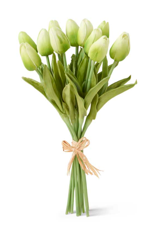 Mini Tulip Bundle in White  Real Touch Flowers Online at