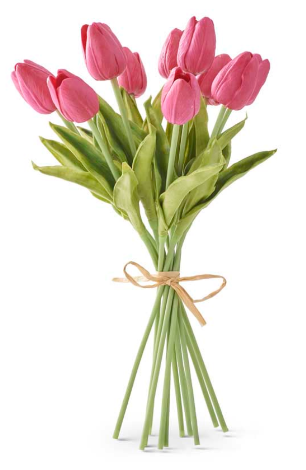 Fuchsia Real Touch Mini Tulip Bundle