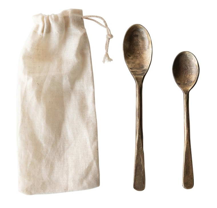 Hand-Forged Metal Spoons (Set of Two)