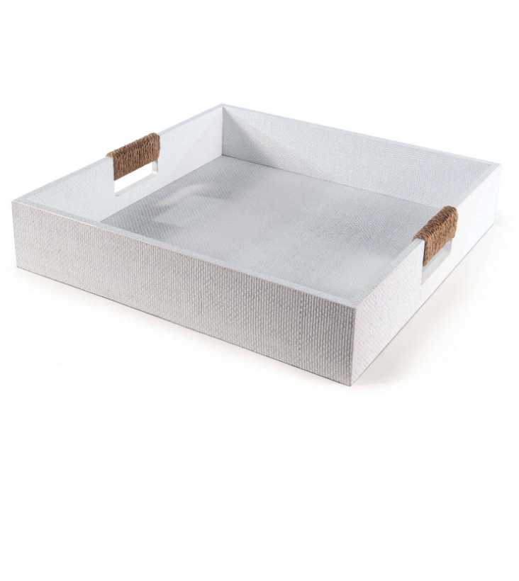 Large White Square Tray