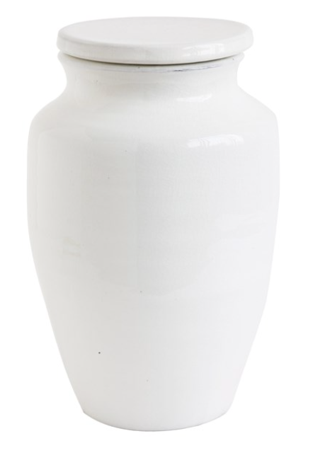 Terra-Cotta Cachepot - White, Small