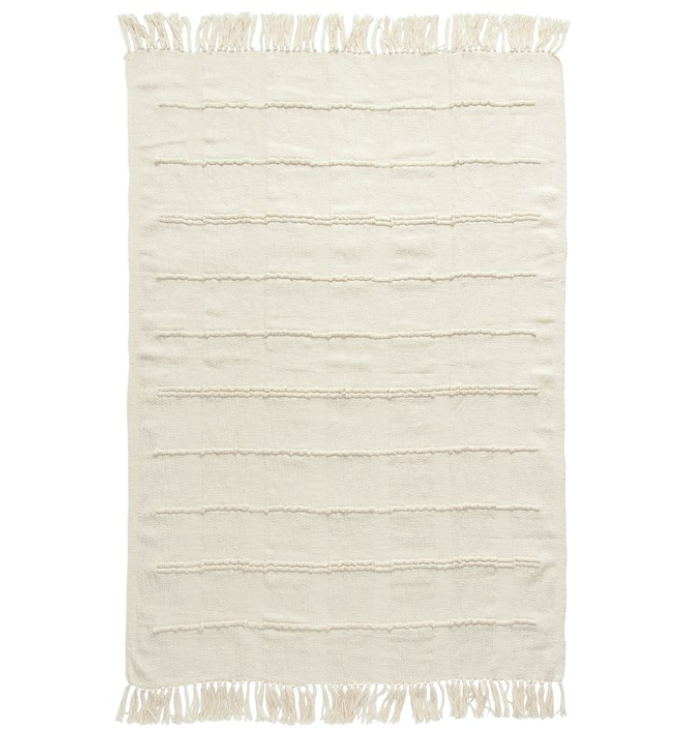 Cotton Blend Textured Throw