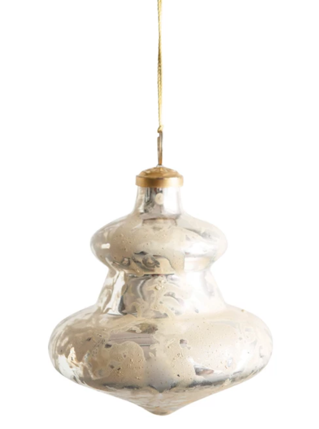 Distressed Glass Ornament