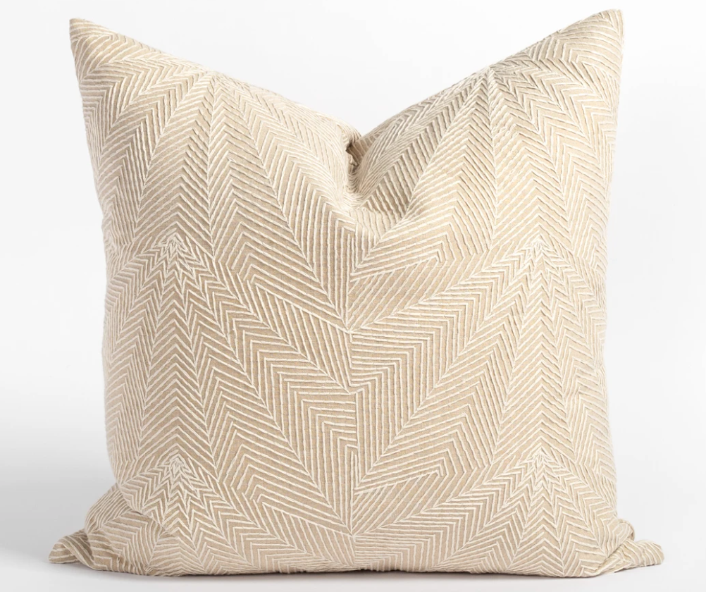 Sadie Embroidered Linen Pillow 20x20