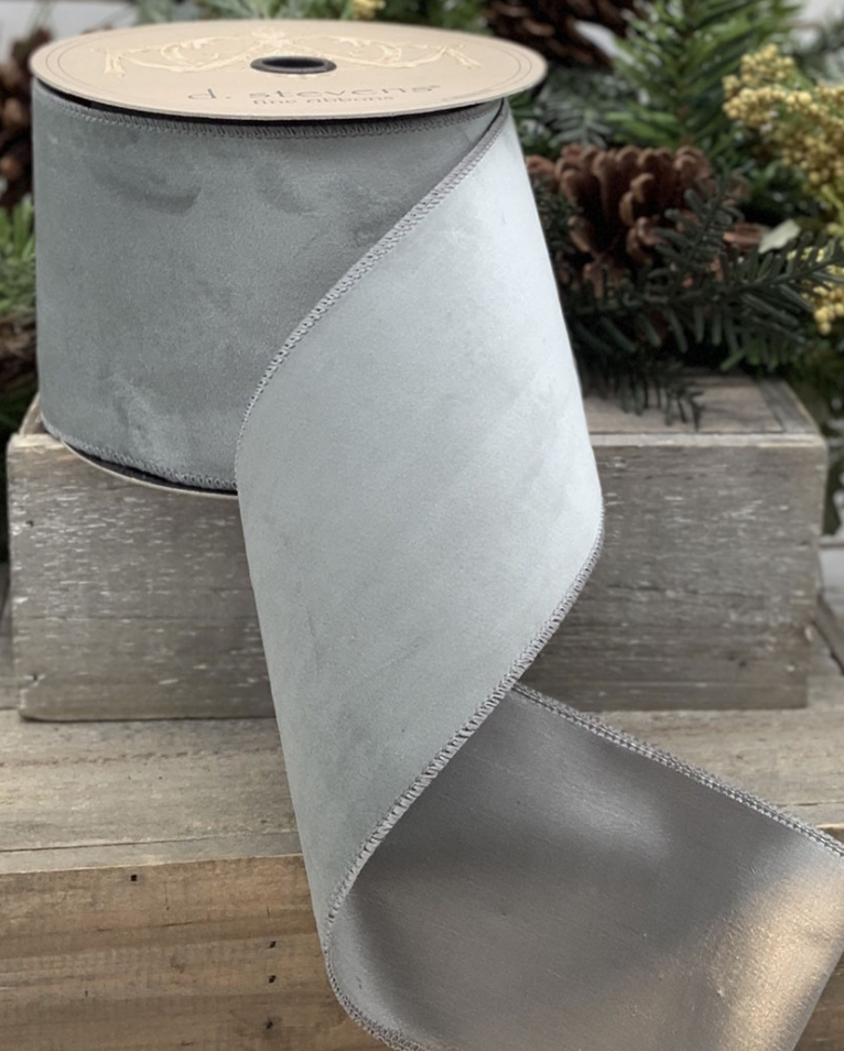 Velvet Taffeta Eucalyptus Ribbon