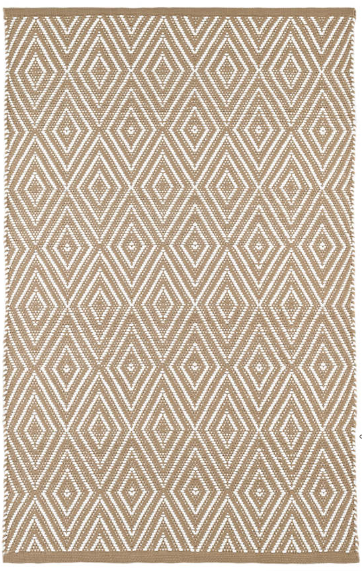 Diamond Khaki/White Rug 2X3