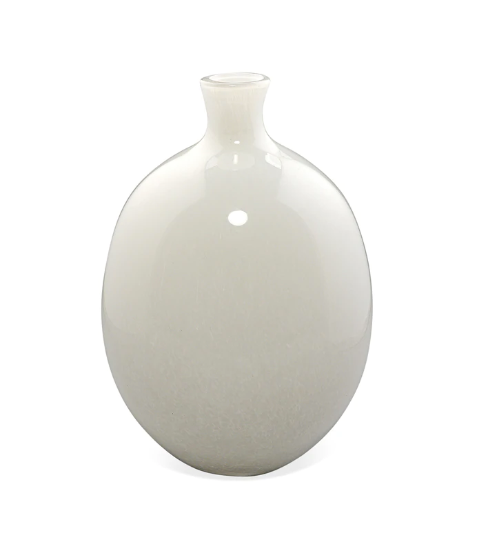 White Handblown Minx Vase