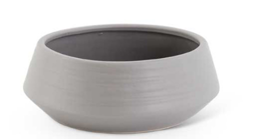 Grey Stoneware Saucer Planters