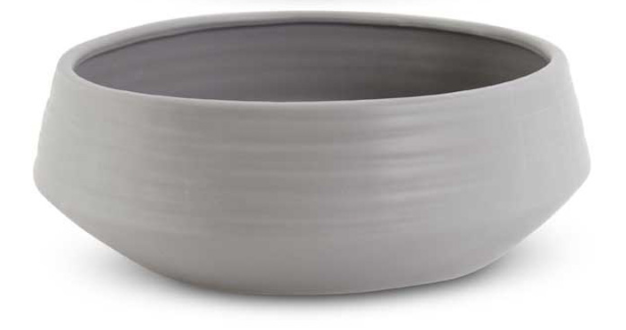 Grey Stoneware Saucer Planters