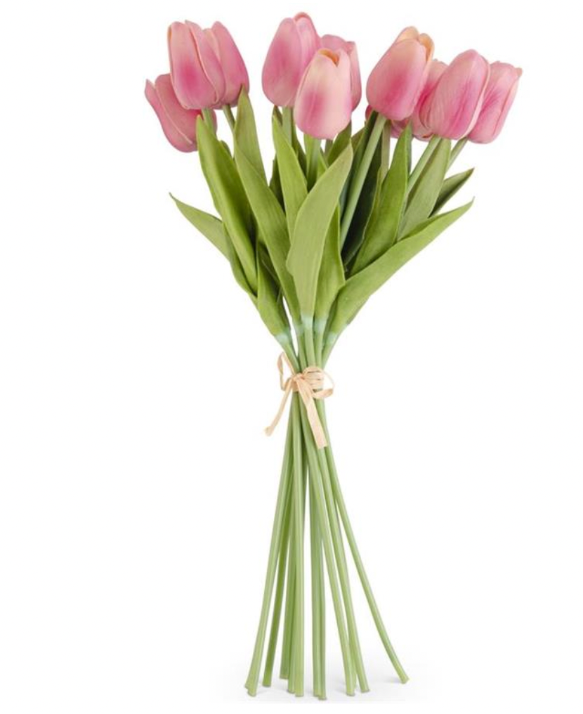Mauve Real Touch Tulips