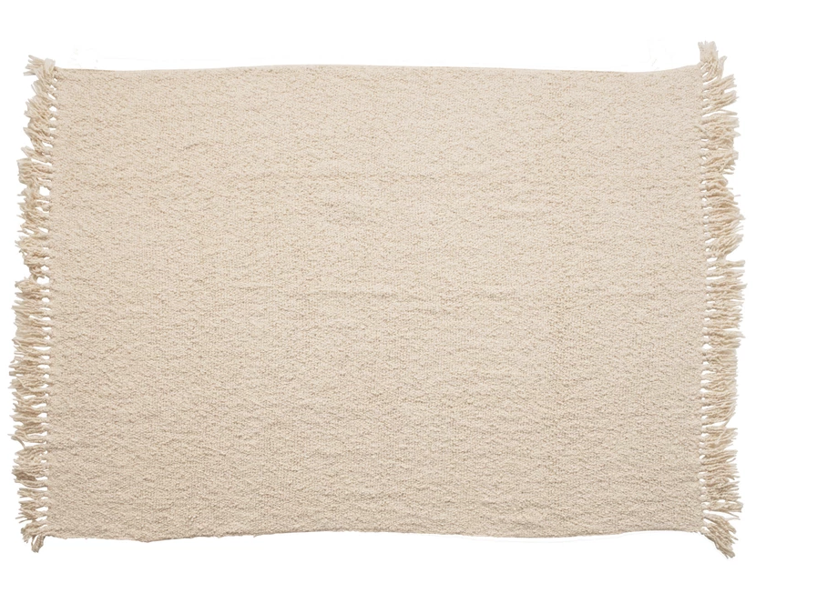 Cream Sherpa Throw 60x50