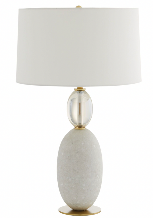 Crystal and Stone Table Lamp
