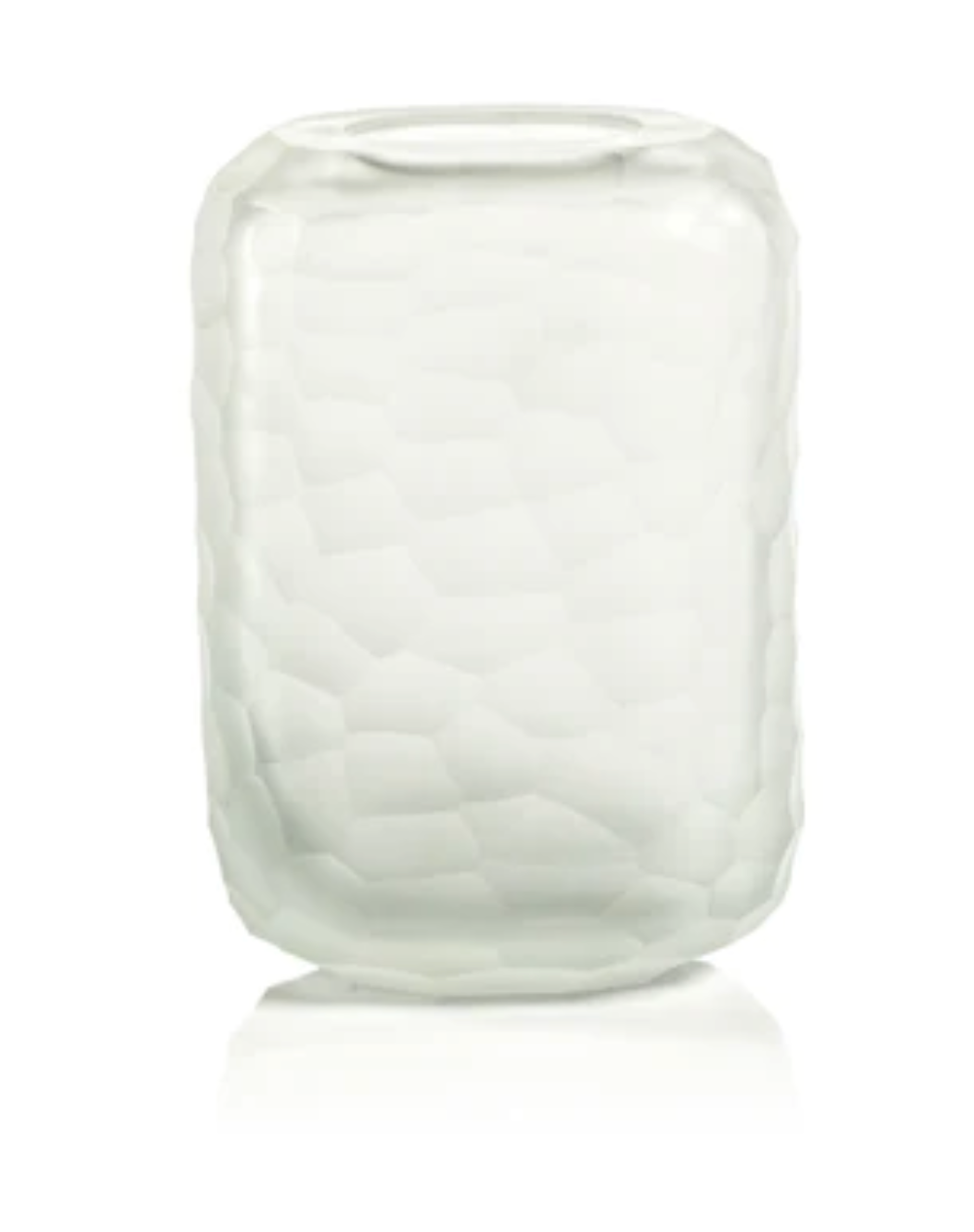 Hammered Frosted Glass Vase