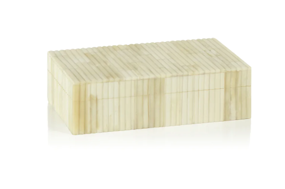 Ribbed Bone Inlaid Box