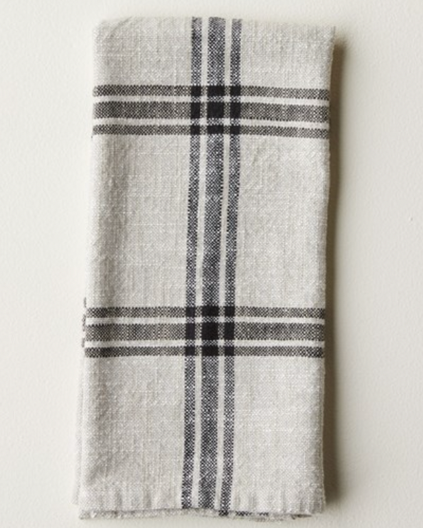 Black Chambray Dish Towel, Set of 2