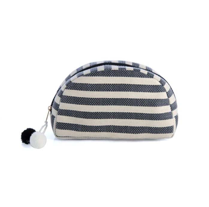 Black Stripe Zip Pouch