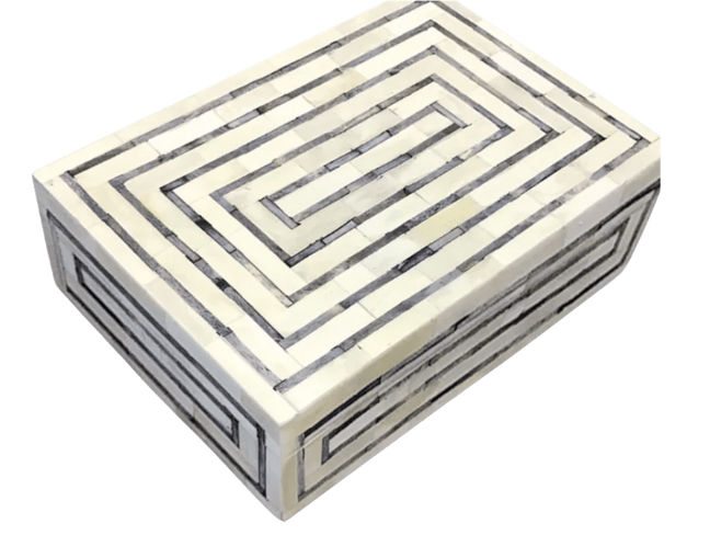 White and Grey Bone Box