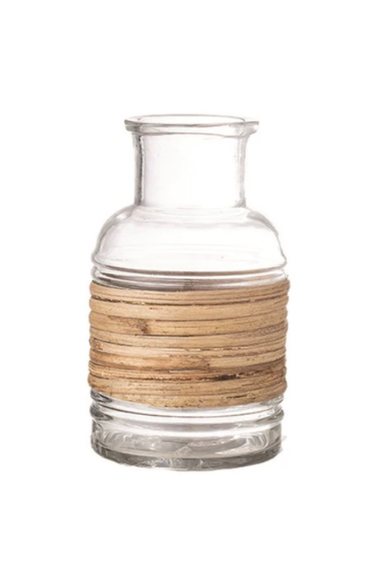 Rattan Wrapped Vase