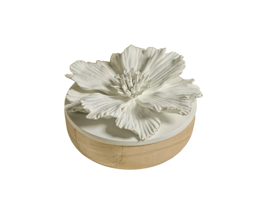 Porcelain and Wood Container