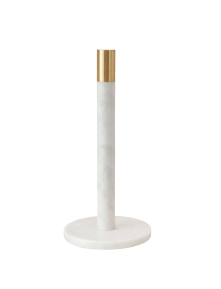 Marble Towel Holder with Brass Top
