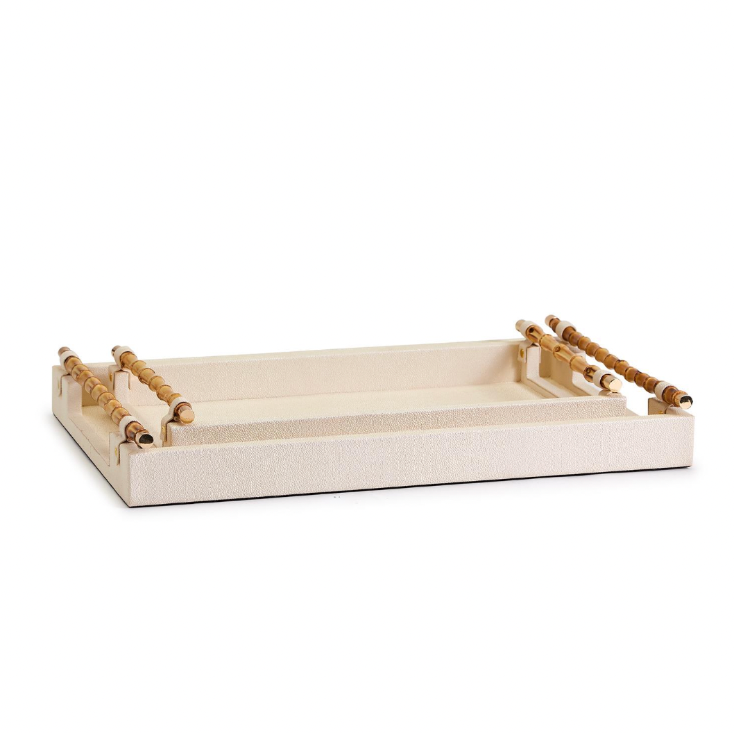 Shagreen and Bamboo Tray