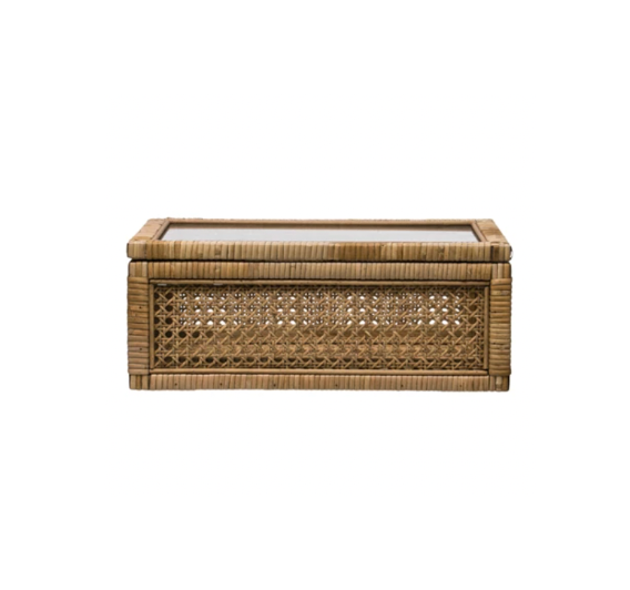 Rattan & Wood Display Box