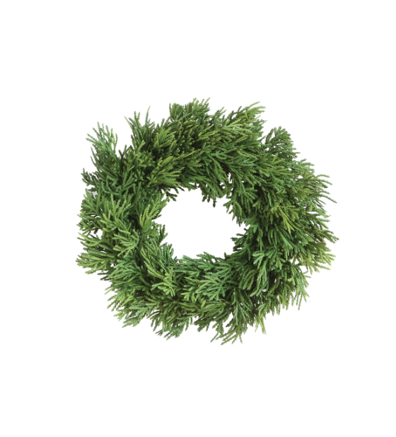 Round Faux Cedar Wreath