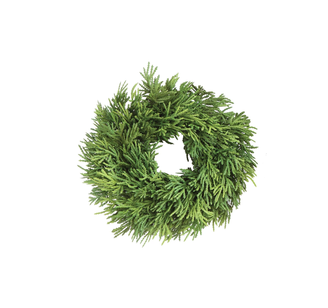 Round Faux Cedar Wreath