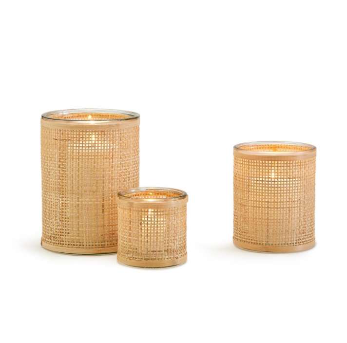 Rattan Cachepot / Candleholder