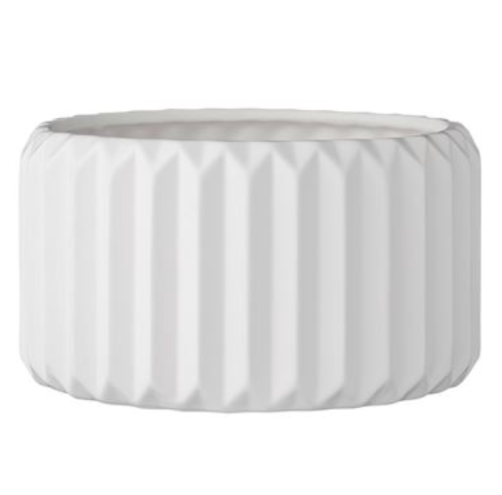 Stoneware Fluted Flower Pots