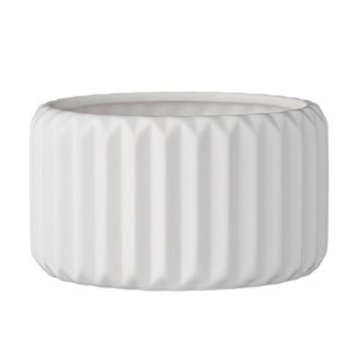 Stoneware Fluted Flower Pots