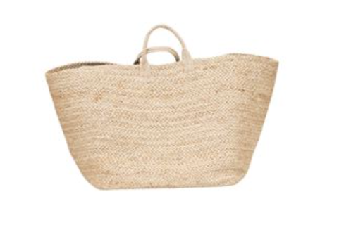 Hand-Woven Jute Baskets with Handles