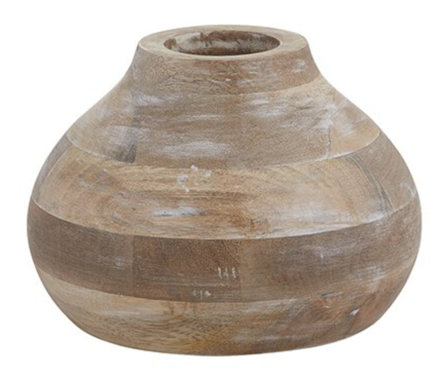 Wooden Flower Vase