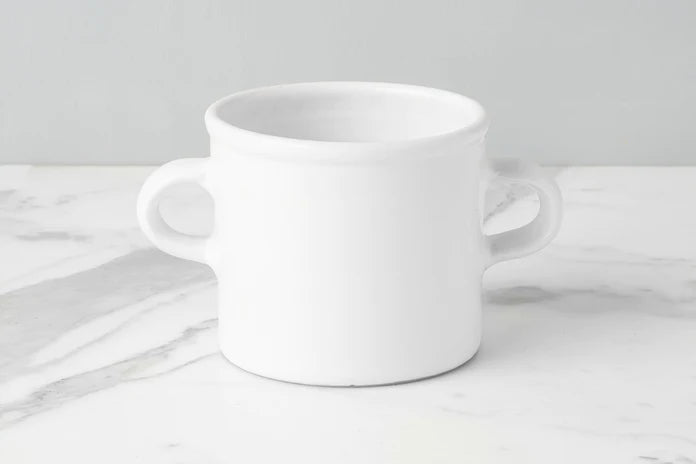 White Italian Olive Jar Planter