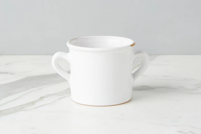 White Italian Olive Jar Planter