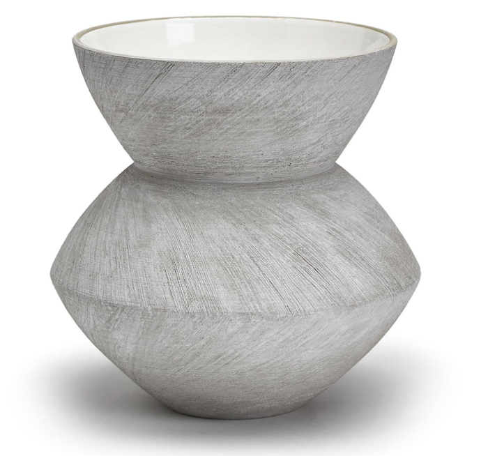 White Steel Vase