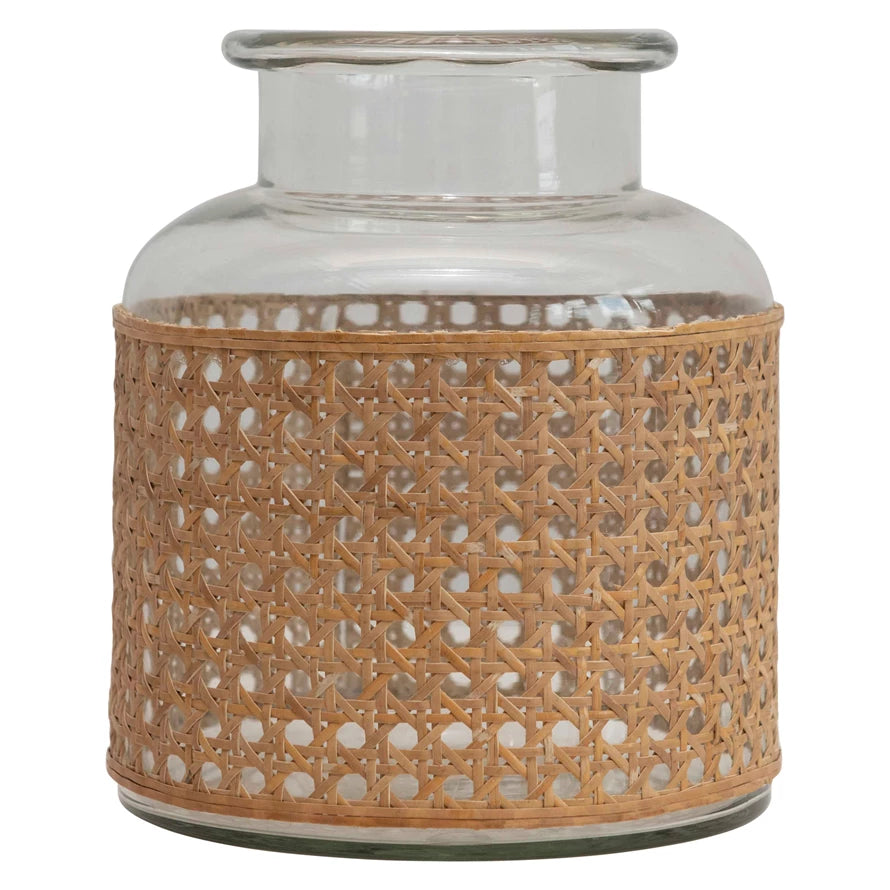 Cane Glass Vase