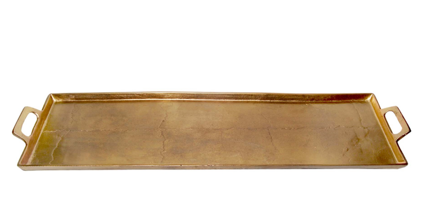 Aluminum Tray - Antique Brass