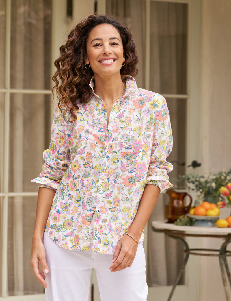 Eileen Relaxed Button-Up Multi Color Floral