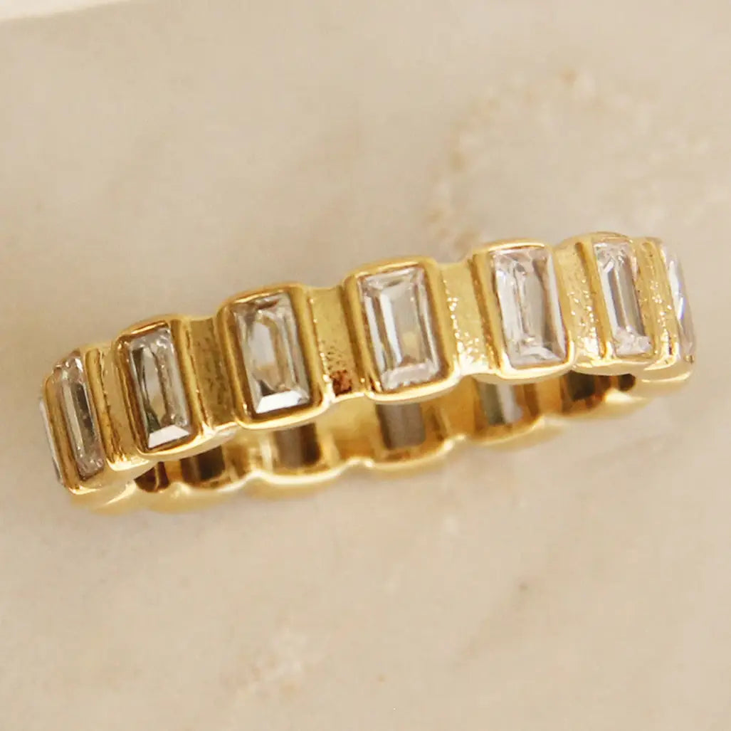 Eternity Gold Baguette Ring