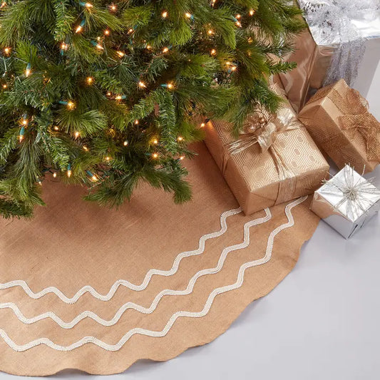 Beaded Burlap 53" Tree Skirt