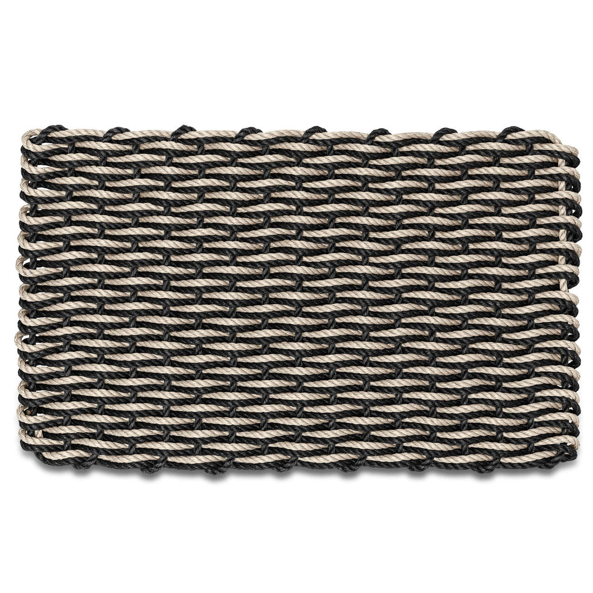 Lobster Rope Outdoor Doormat/Black & Sand