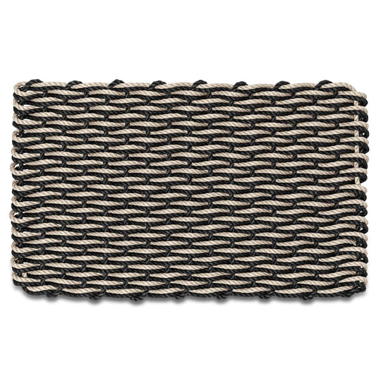 Lobster Rope Outdoor Doormat/Black & Sand