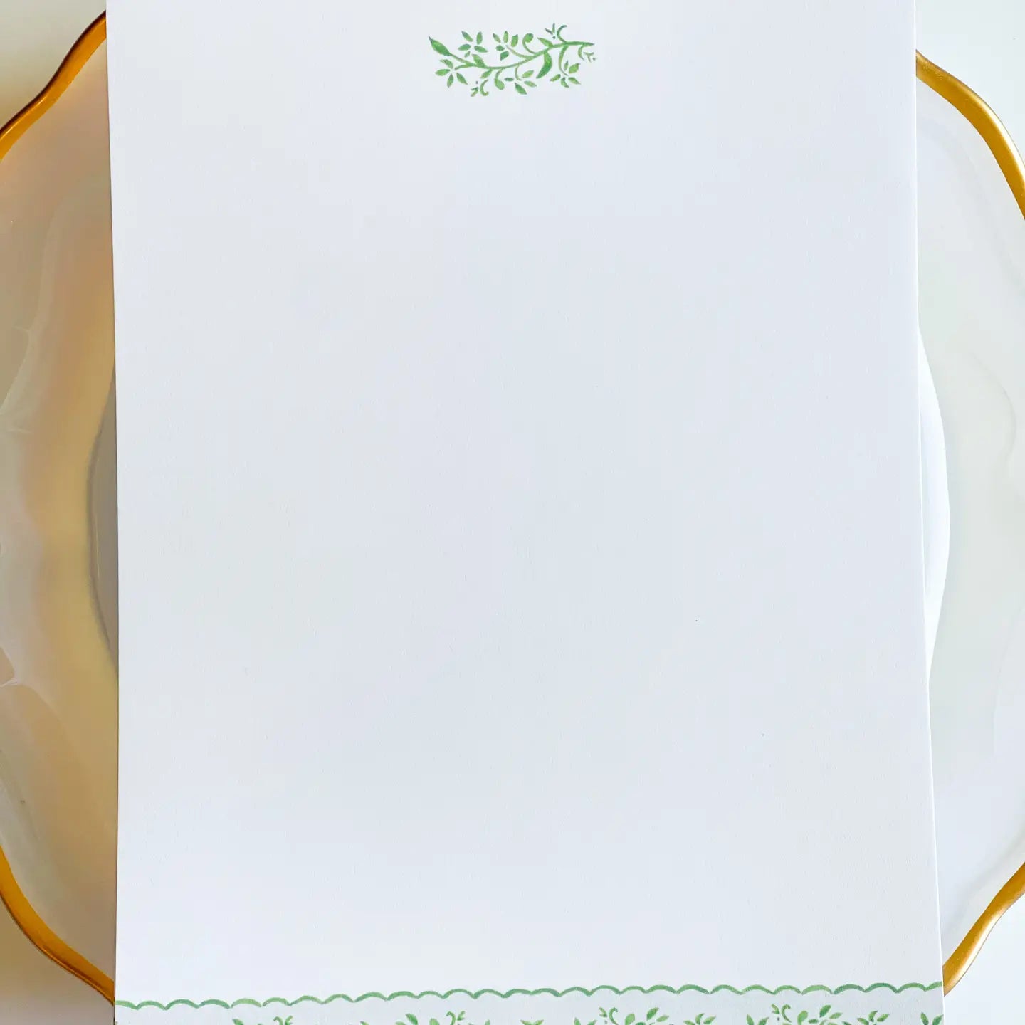 Blue & Green Scallop Notepad