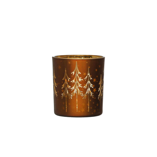 Mercury Glass Brown/Gold Tealight