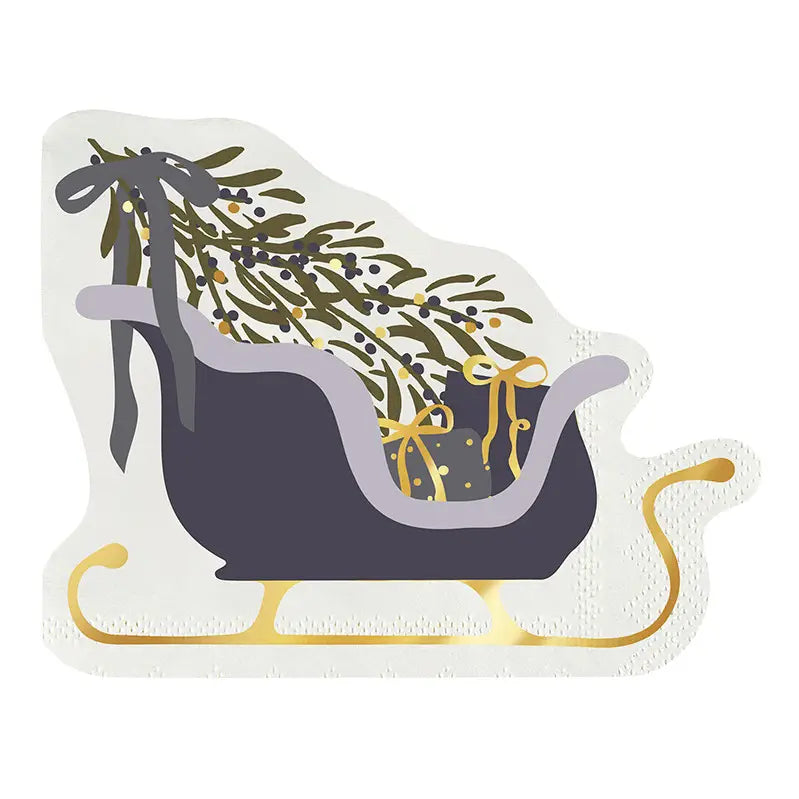 Santas Sleigh Cocktail Napkins
