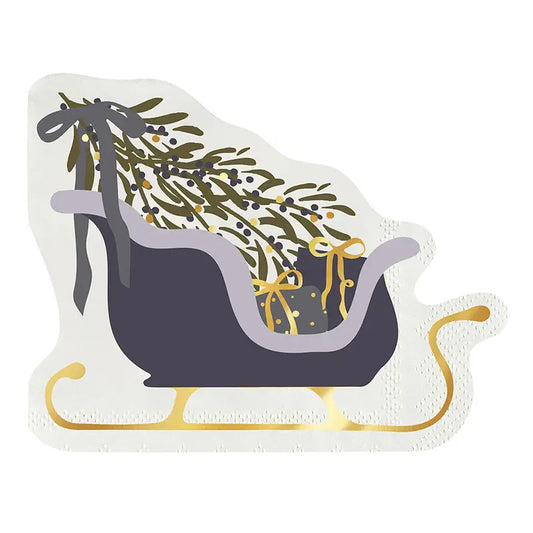 Santas Sleigh Cocktail Napkins