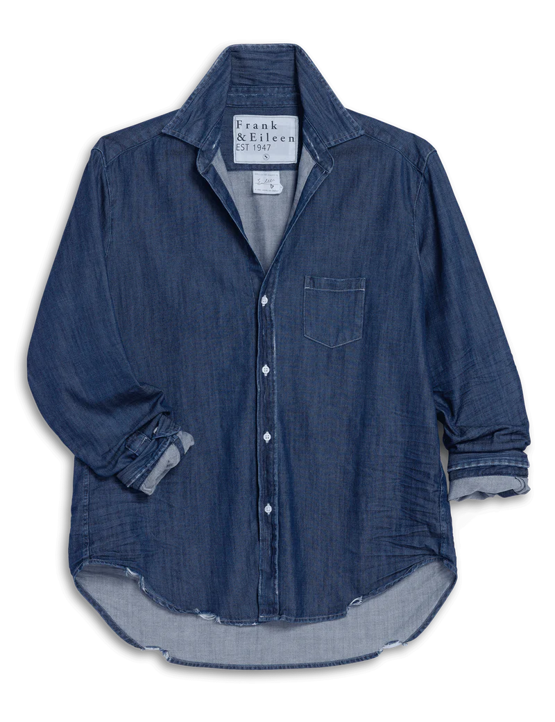 Eileen Relaxed Button-Up Shirt Vintage Dark Indigo