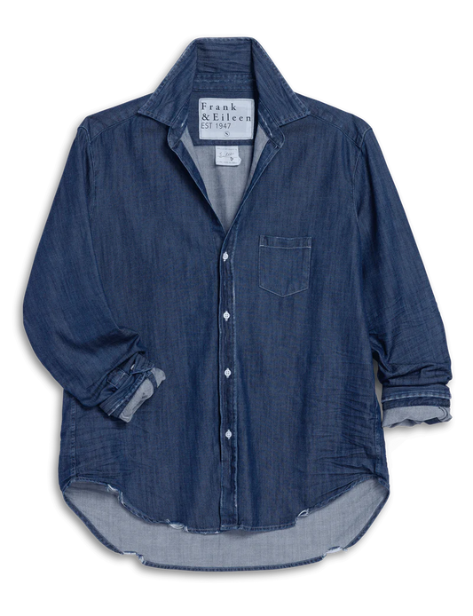 Eileen Relaxed Button-Up Shirt Vintage Dark Indigo